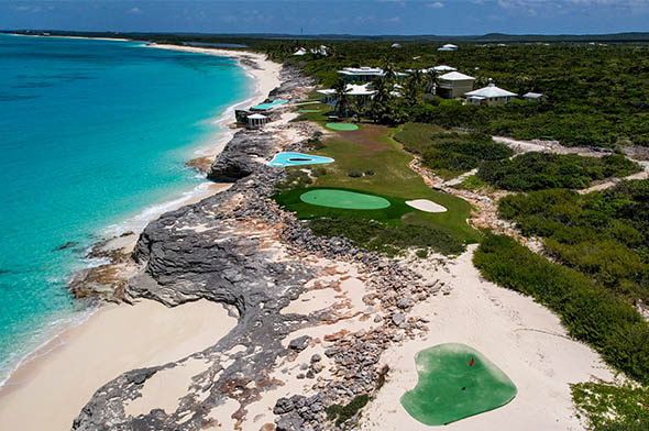 Aerial of the golf course at The Bohemian